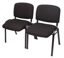 Nova 4 Leg Visitor Chairs Linked Together. Linking And Stackable